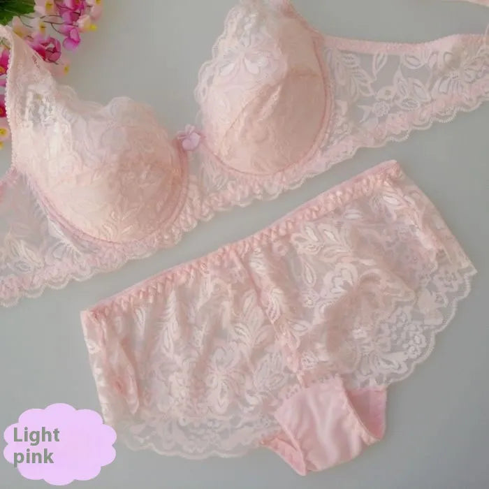 Breathable Lace Push Up Bra Set