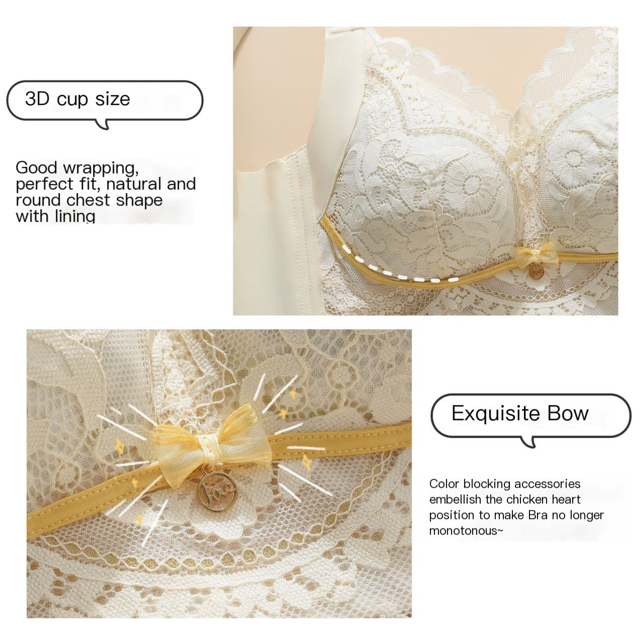 Summer Slim Lace Bra for Full Bust Support and Comfort
