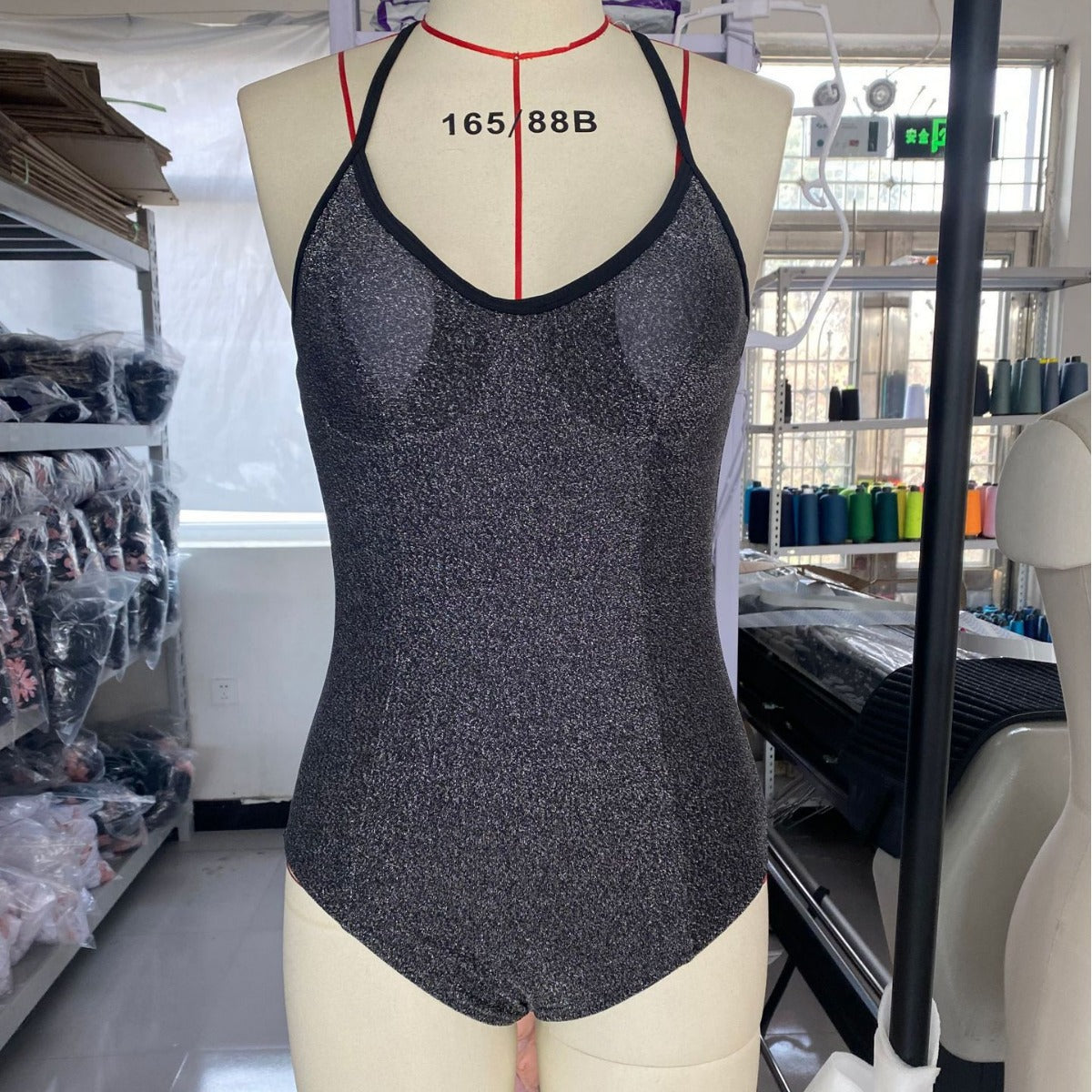 New Women's One-Piece Swimsuit with Backless Design