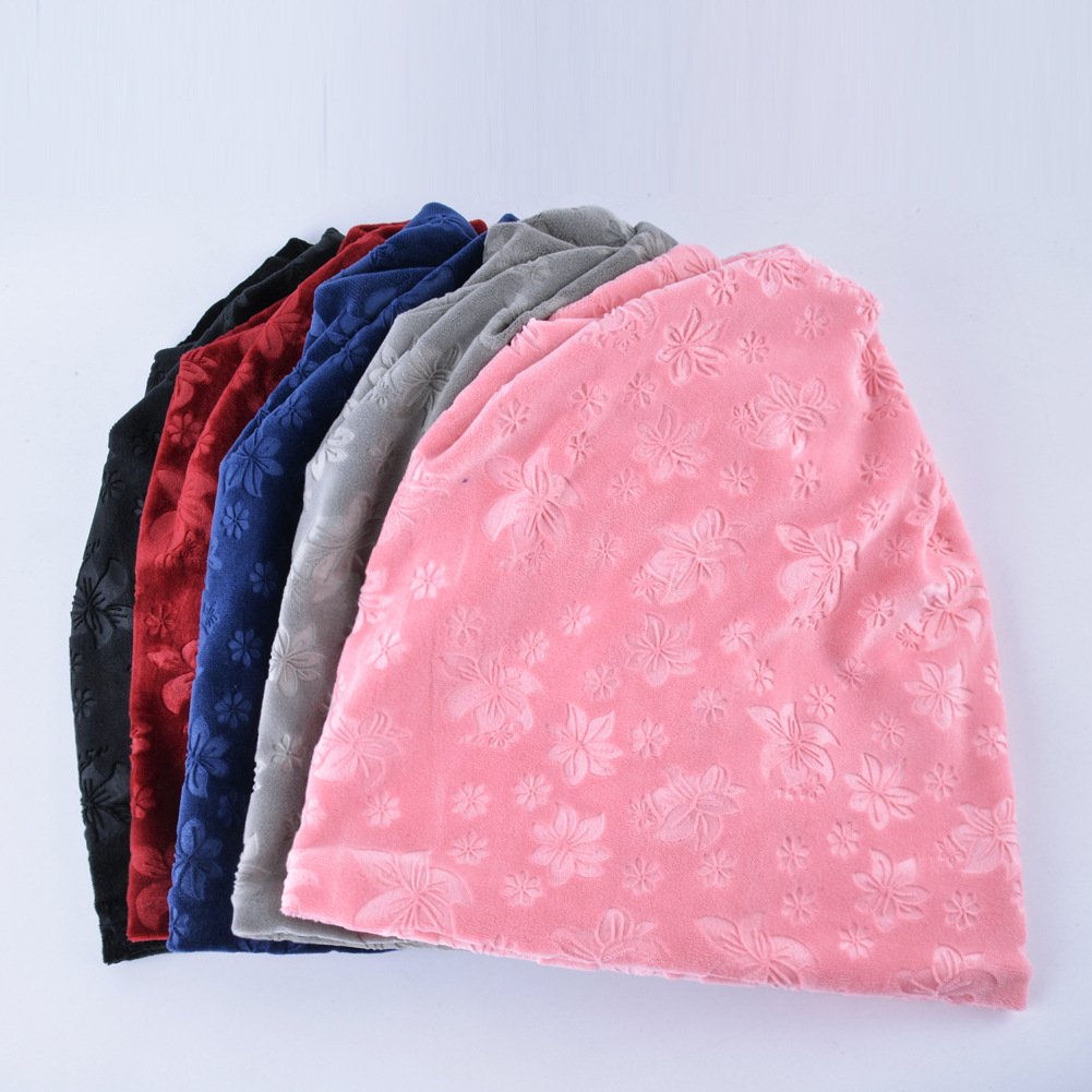 Women's Solid Color Plush Pullover Hat