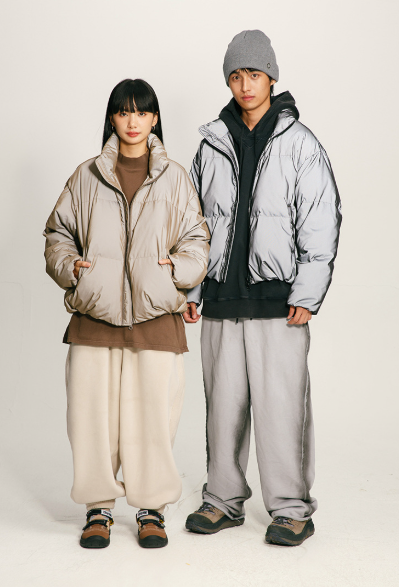 Mechanical Style Reflective Down Jacket