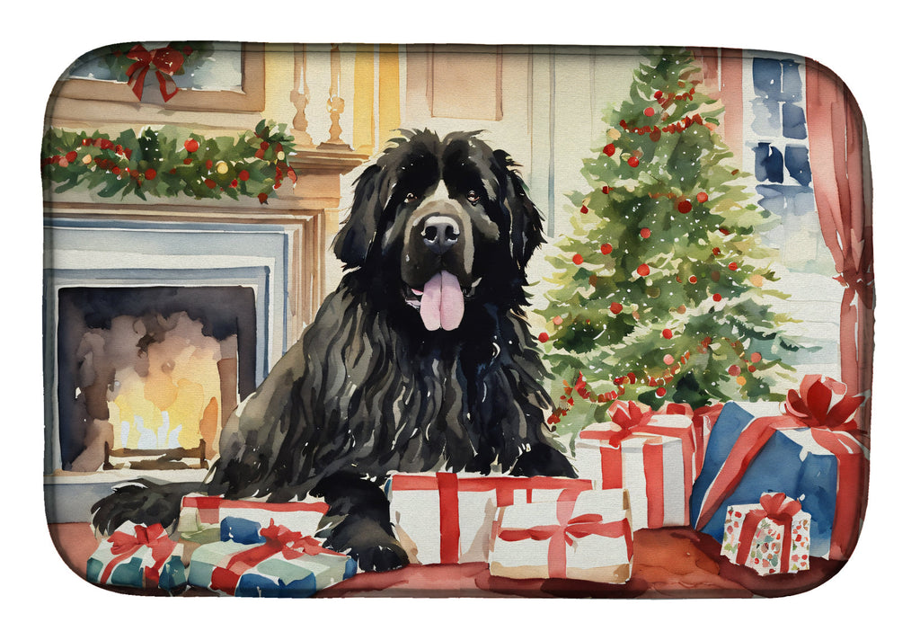 Newfoundland Cozy Christmas Dish Drying Mat