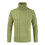 Loose Solid Color Turtleneck Sweater for Men