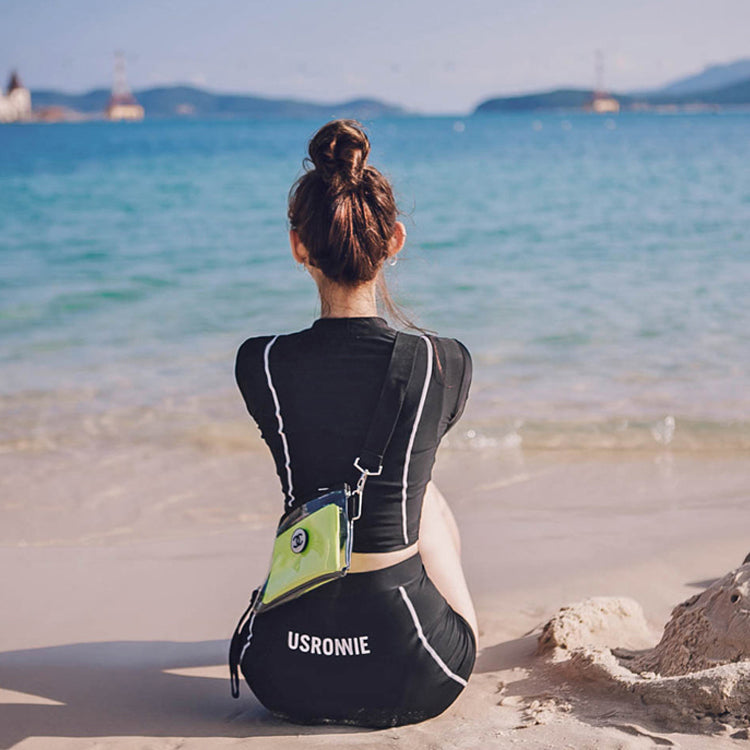 Korean Women's High Neck Long Sleeve Swimsuit Set