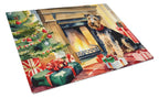 Welsh Terrier Cozy Christmas Glass Cutting Board