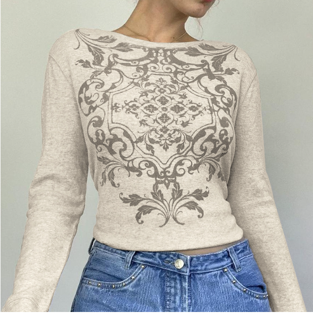 Waffle Round Neck Pullover for Commuter Style | Streetwear