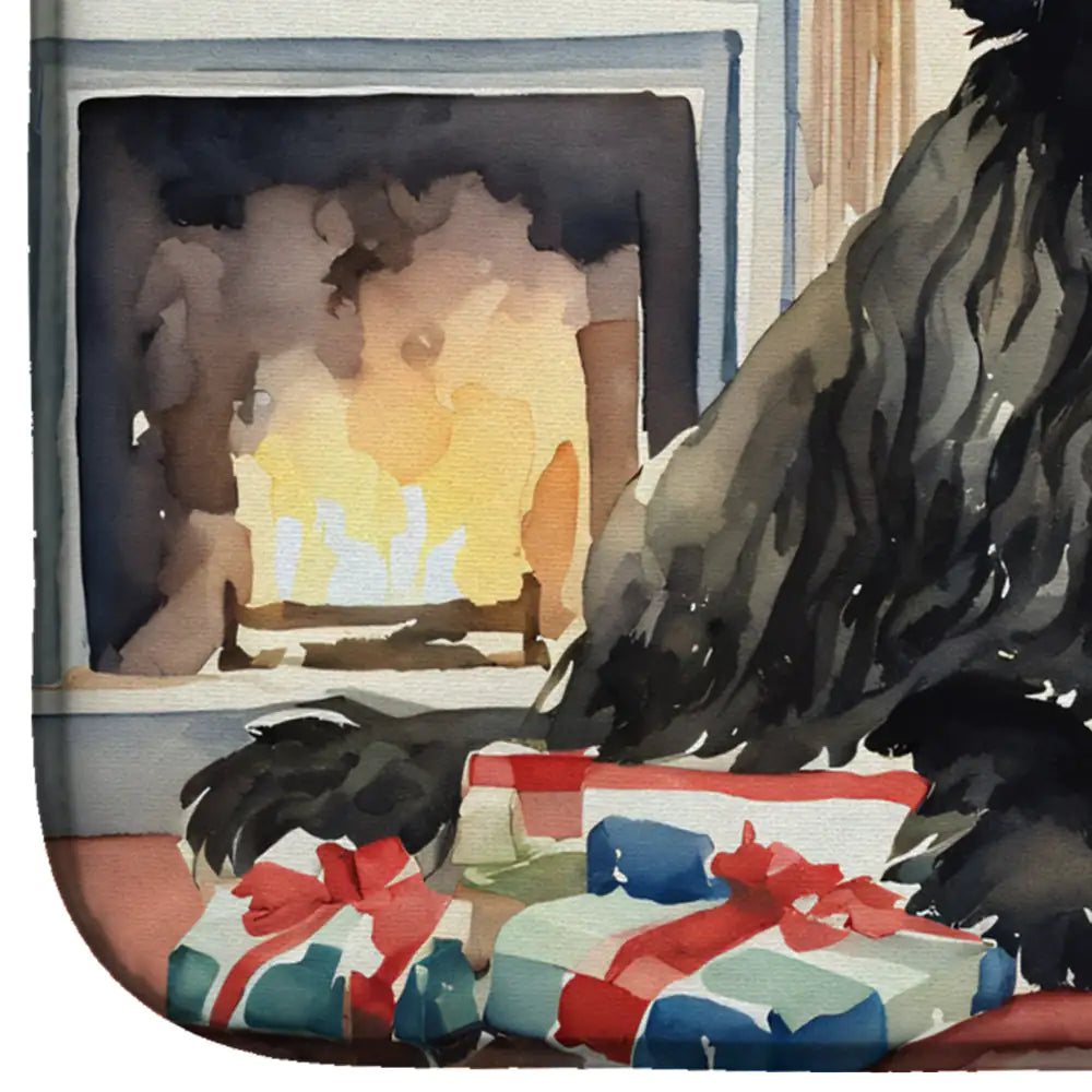 Newfoundland Cozy Christmas Dish Drying Mat