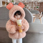 Thickened Hooded Jacket for Little Girls