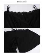 Summer Lace Camisole Top - Black Slim Fit Plus Size
