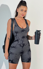 Tie Dye Bodysuit / Quick-Dry Yoga Wear (One Piece)