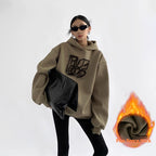 Thick Velvet Hoodie for Women | Streetwear