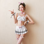 Cute Bunny Lingerie Set with Bow - Japanese Style