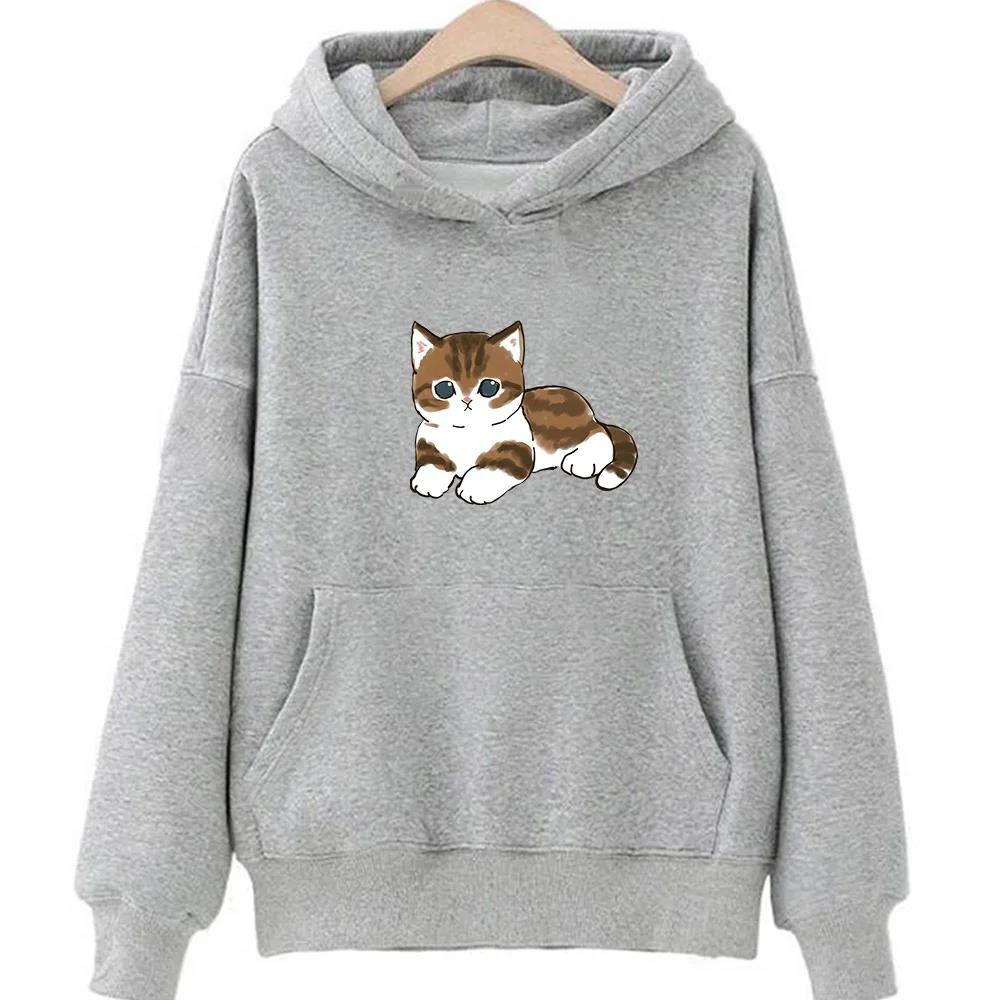 Cute Cat Graphic Hooded Sweatshirt for Men and Women | Streetwear