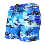 Men's Flame Letter Print Swim Trunks