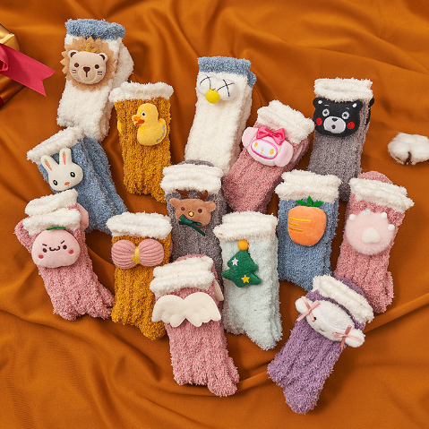 Thickened Women's Coral Fleece Christmas Socks