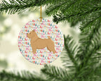 Norwich Terrier Merry Christmas Ceramic Ornament