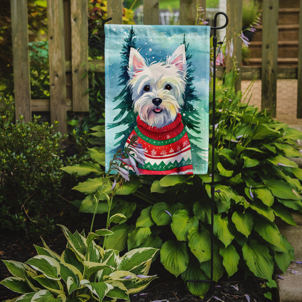 Westie Christmas Garden Flag