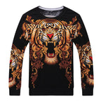 Men's Luxury 3D Tiger Print Knitted Sweater Pullover | Streetwear