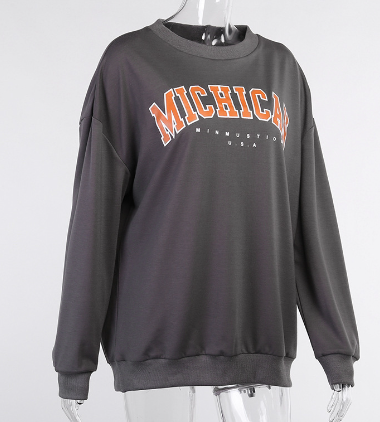 Monogrammed Round Neck Hoodie Fashion Jumper | Streetwear