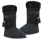 Toasty Toes Plush Knit Faux Fur Boots | Footwear