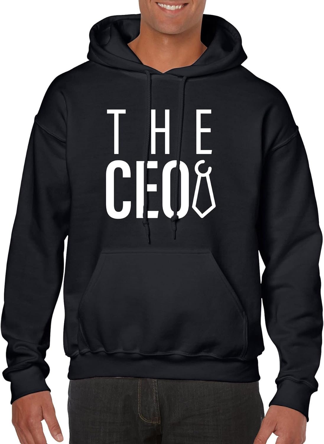 THE CEO Men’s Hoodie (as1, alpha, one_size, regular, regular, Standard, Black, Small) | Streetwear