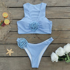 Solid Color Women's Two-Piece Bikini 2024 New Style