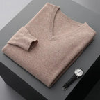 Men's V-neck Loose Business Oversized Knit Sweater