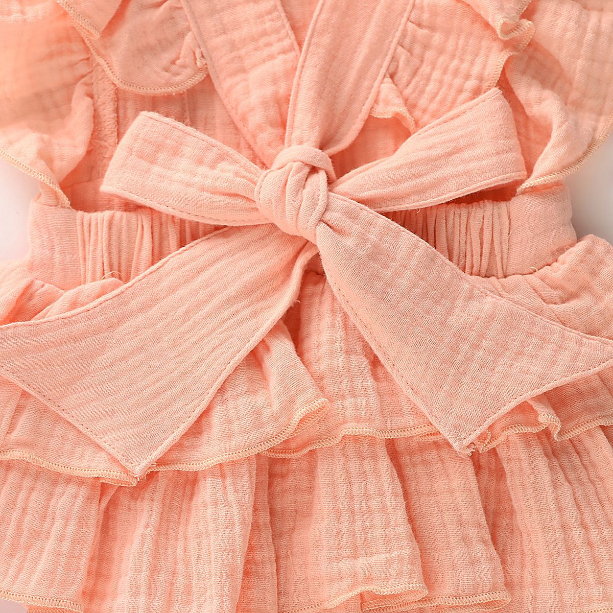 2021 Summer European Baby Bodysuit with Bow