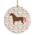 Hannoverian Horse Christmas Ceramic Ornament