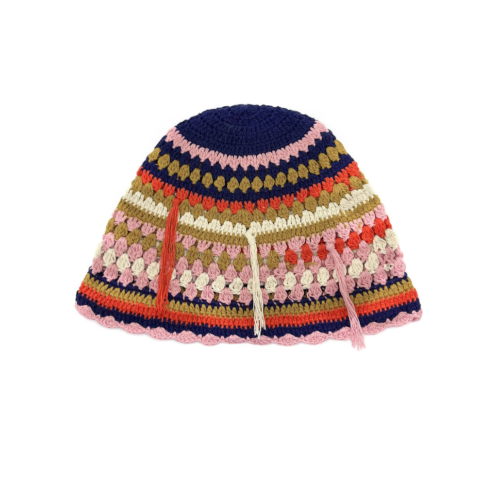 Hand Crocheted Beanie Pot Hat for Women | Embroidered Cap