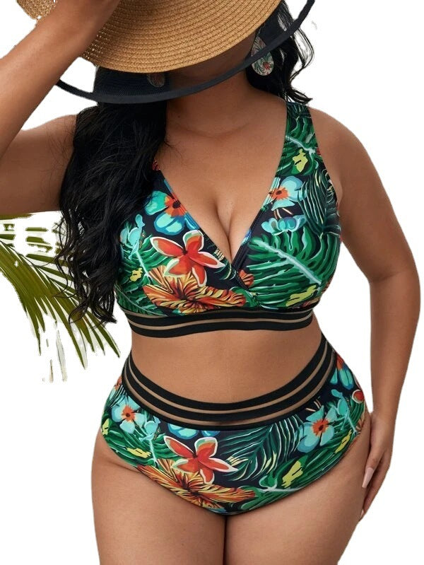 2023 Women's Plus Size High Waist Bikini Swimwear