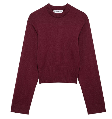 Wide Sleeved Flat Needle Knitted Sweater (One Piece)