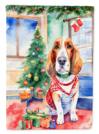 Basset Hound Christmas Garden Flag