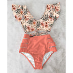 2024 New Ruffled High-Waisted Bikini Swimsuit