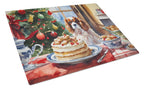 Cavalier Spaniel Christmas Cookies Glass Cutting Board