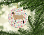 Hampshire Down Sheep Christmas Ceramic Ornament