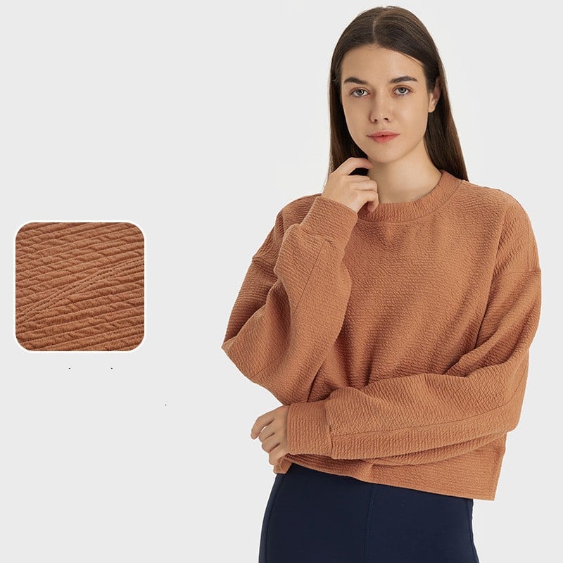 Loose Fit Short Pullover Sweater for Yoga | Streetwear