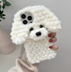 3D Teddy Dog Plush Phone Case for iPhone 11