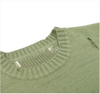 Skull Pattern Loose Fit Jacquard Knit Long Sleeve Sweater