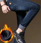 Cotton and Fleece Blend Jeans