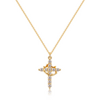 [Duplicate] Rotatable Cross Crown Necklace