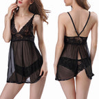 Open-Slit Lingerie Set for Women