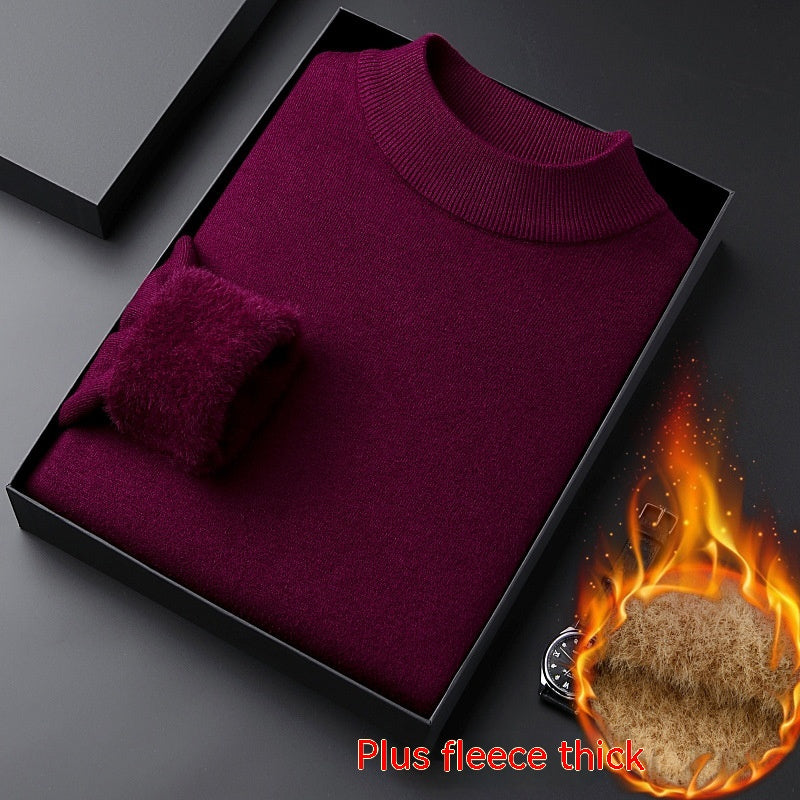 Men's Winter Warm Half-Collar Wool Sweater