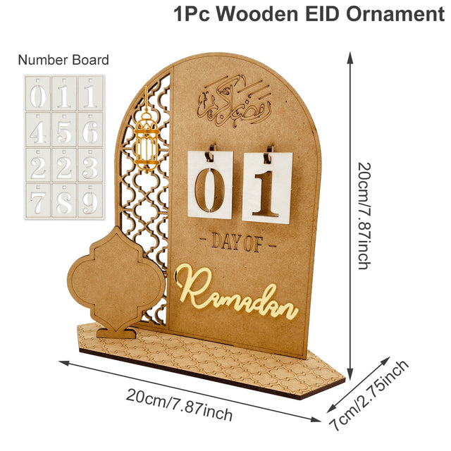 Wood Christmas DIY Countdown Calendar Pendant Decor