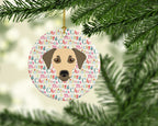 Sato Dog Merry Christmas Ceramic Ornament