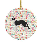 Bicolour Aegean Cat Christmas Ceramic Ornament
