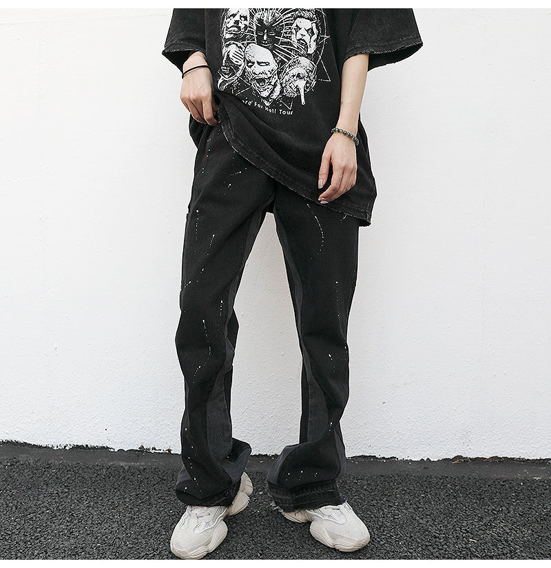 Reconstructed Splatter Denim Jacket