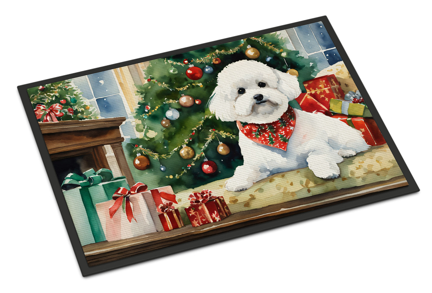 Bichon Frise Cozy Christmas Doormat