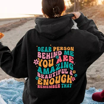 Oversized Hoodie With Text On The Back | Streetwear