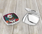 Old English Sheepdog Christmas Compact Mirror